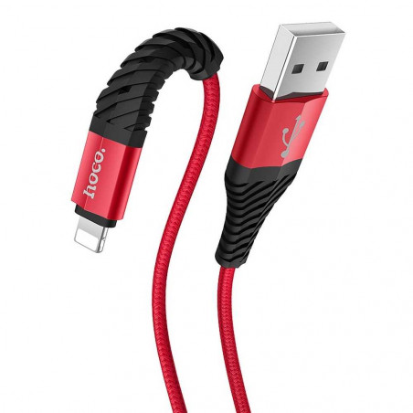 Datový kabel COOL pro nabíjení pro iPhone Lightning 8kolíkový X38 Červený