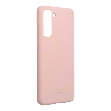 Silicone case na Samsung Galaxy S21 5G MERCURY Silikonový kryt Růžový