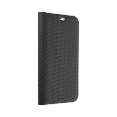 LUNA Book Carbon na Apple iPhone 13 mini FORCELL Peňaženkový obal Černý