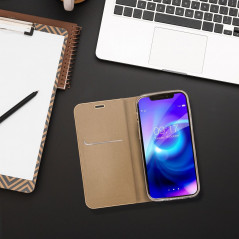 Peněženkové pouzdro LUNA Book Gold na XIAOMI Redmi Note 12 Pro Plus 5G Elegantní  Zlatý