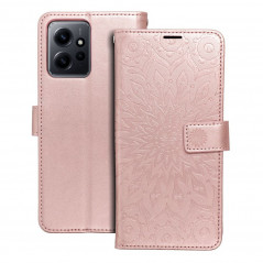 Peněženkové pouzdro MEZZO Book na XIAOMI Redmi Note 12 5G Mandala  Růžovo-zlatý