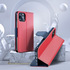 Peněženkové pouzdro Fancy Book na XIAOMI Redmi Note 12 5G Červený / Námořnická modrá