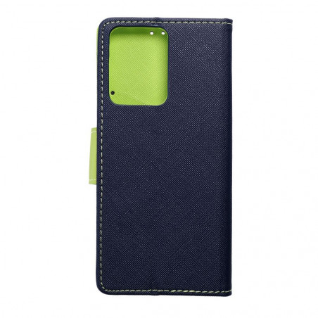 Peněženkové pouzdro Fancy Book na XIAOMI Redmi Note 12 Pro 5G Námořnická modrá / Limetkovo zelený