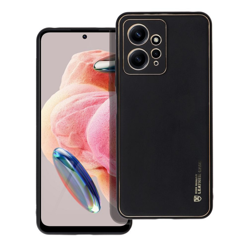 Kryt LEATHER na XIAOMI Redmi Note 12 4G Černý