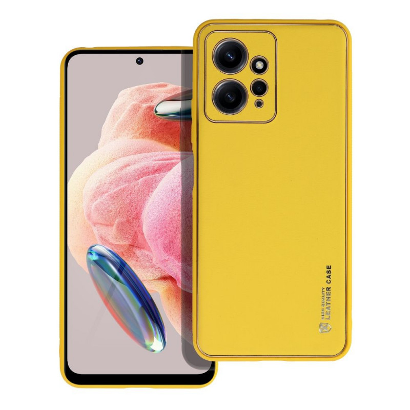 Kryt LEATHER na XIAOMI Redmi Note 12 4G Žlutý