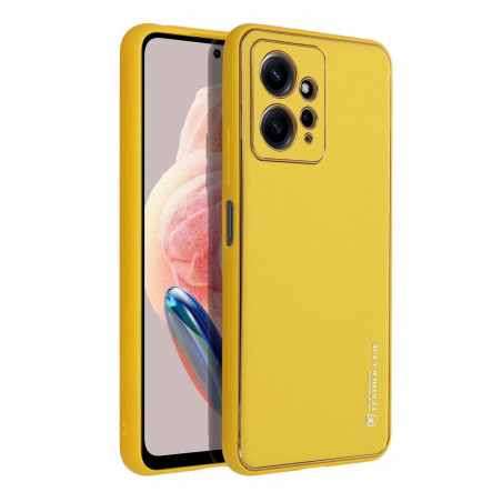 Kryt LEATHER na XIAOMI Redmi Note 12 4G Žlutý