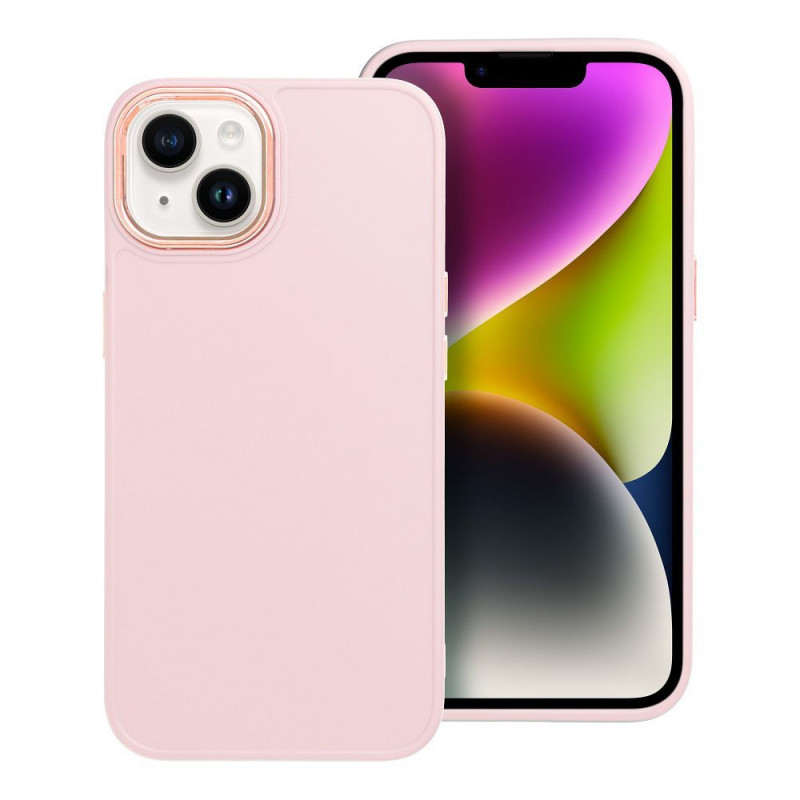 Kryt FRAME na Apple iPhone 14 Elegantní  Pudrově růžový
