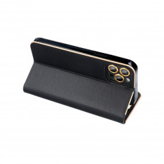 Peněženkové pouzdro LUNA Book Gold na XIAOMI 12 Lite Elegantní  Černý