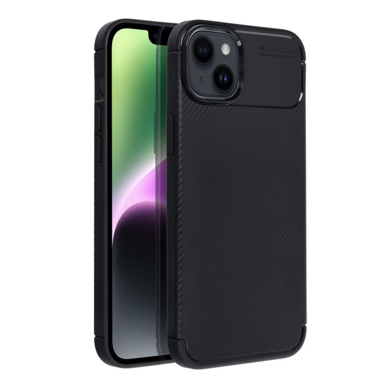 Kryt CARBON PREMIUM na Apple iPhone 14 Elegantní  Černý