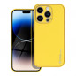 Kryt LEATHER na Apple iPhone 14 Pro Žlutý