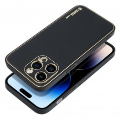 Kryt LEATHER na Apple iPhone 14 Pro Max Černý