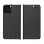 Peněženkové pouzdro LUNA Book Carbon na Apple iPhone 14 Uhlíkové vlákno, Elegantní  Černý