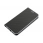 Peněženkové pouzdro LUNA Book Carbon na Apple iPhone 14 Uhlíkové vlákno, Elegantní  Černý