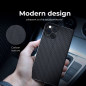 Peněženkové pouzdro LUNA Book Carbon na Apple iPhone 14 Uhlíkové vlákno, Elegantní  Černý