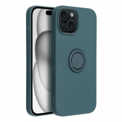 Kryt Silicone ring na Apple iPhone 15 Zelený