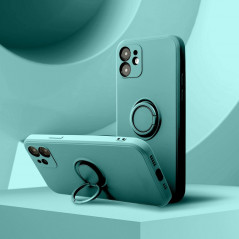 Kryt Silicone ring na Apple iPhone 15 Zelený