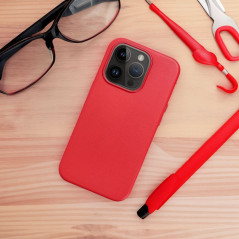 Kryt Leather Mag Cover na Apple iPhone 11 Elegantní  MagSAFE  Červený