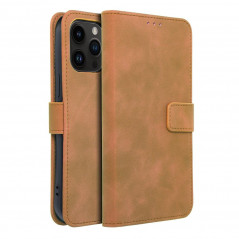 Peněženkové pouzdro TENDER Book na Apple iPhone 14 Pro Max Hnědý