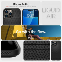 Kryt Spigen  Liquid Air na Apple iPhone 14 Pro Matná černá