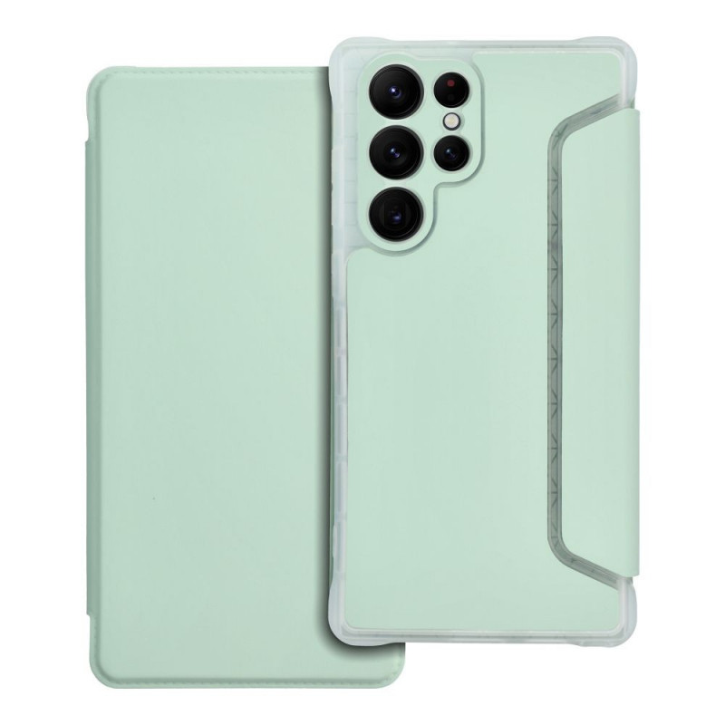Peněženkové pouzdro Piano Book na Samsung Galaxy S22 Ultra Světle zelený