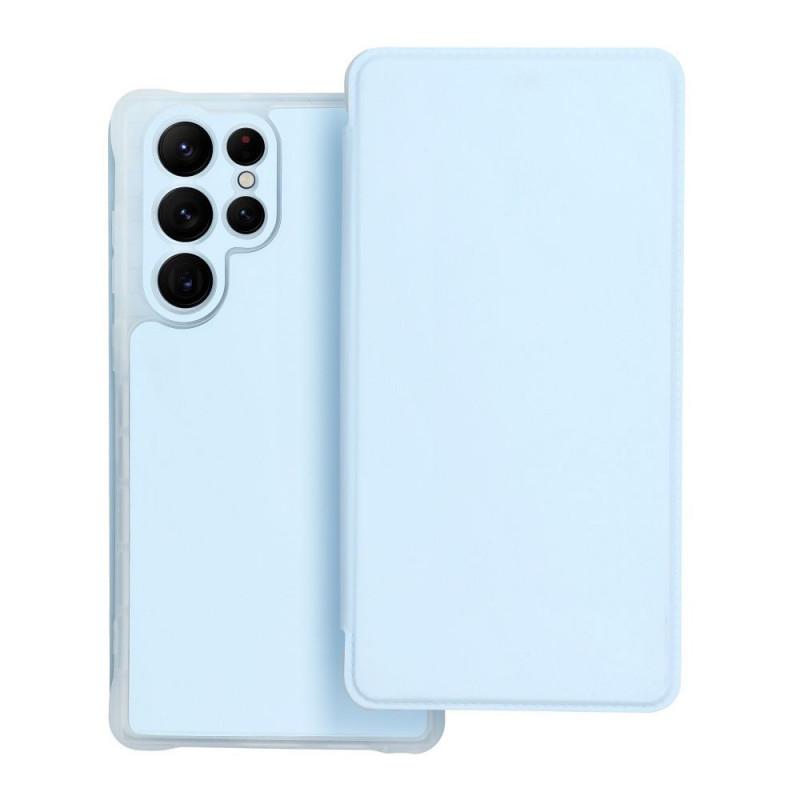 Peněženkové pouzdro Piano Book na Samsung Galaxy S22 Ultra Světle modrý