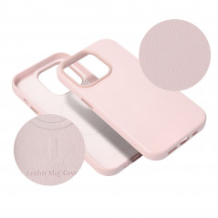 Kryt Leather Mag Cover na Apple iPhone 11 Elegantní  MagSAFE  Pískově růžový