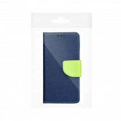 Peněženkové pouzdro Fancy Book na Apple iPhone 14 Pro Max Námořnická modrá / Limetkovo zelený