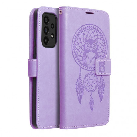 Peněženkové pouzdro MEZZO Book na Samsung Galaxy A53 5G Lapač snů  Fialový (Purple)