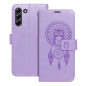 Peněženkové pouzdro MEZZO Book na Samsung Galaxy S21 FE 5G Lapač snů  Fialový (Purple)