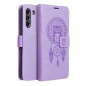 Peněženkové pouzdro MEZZO Book na Samsung Galaxy S21 FE 5G Lapač snů  Fialový (Purple)