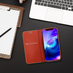 Peněženkové pouzdro LUNA Book Gold na XIAOMI Redmi 10C Elegantní  Červený
