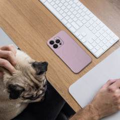 Kryt Silicone Mag Cover na Apple iPhone 11 MagSAFE  Růžový