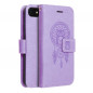 Peněženkové pouzdro MEZZO Book na Apple iPhone SE 2020 Lapač snů  Fialový (Purple)