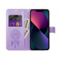 Peněženkové pouzdro MEZZO Book na Apple iPhone SE 2020 Lapač snů  Fialový (Purple)