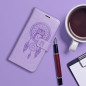 Peněženkové pouzdro MEZZO Book na Apple iPhone SE 2020 Lapač snů  Fialový (Purple)