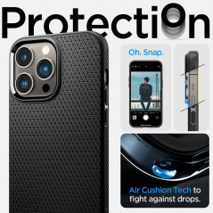 Kryt Spigen  Liquid Air na Apple iPhone 14 Pro Max Matná černá