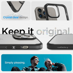 Kryt Spigen Ultra Hybrid na Apple iPhone 14 Pro Max Křišťálově čistý  Matná černá