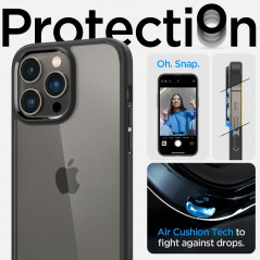 Kryt Spigen Ultra Hybrid na Apple iPhone 14 Pro Max Křišťálově čistý  Matná černá