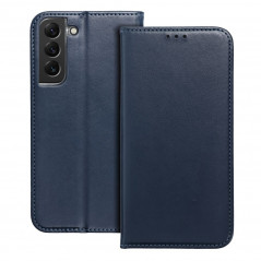 Peněženkové pouzdro Smart Magneto book na Samsung Galaxy S22 Ultra Tmavší modrý