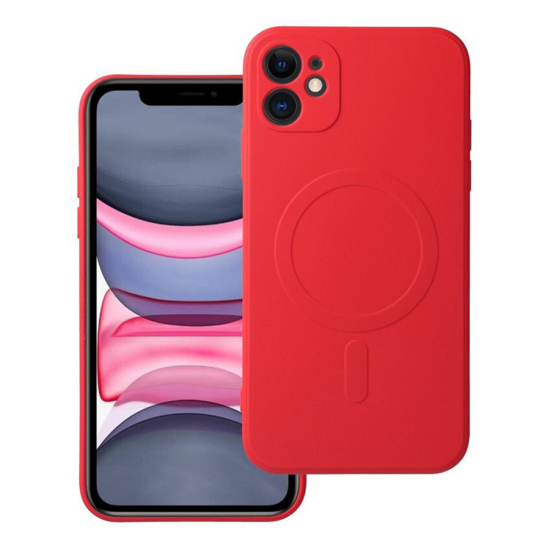 Kryt Silicone Mag Cover na Apple iPhone 11 MagSAFE  Červený