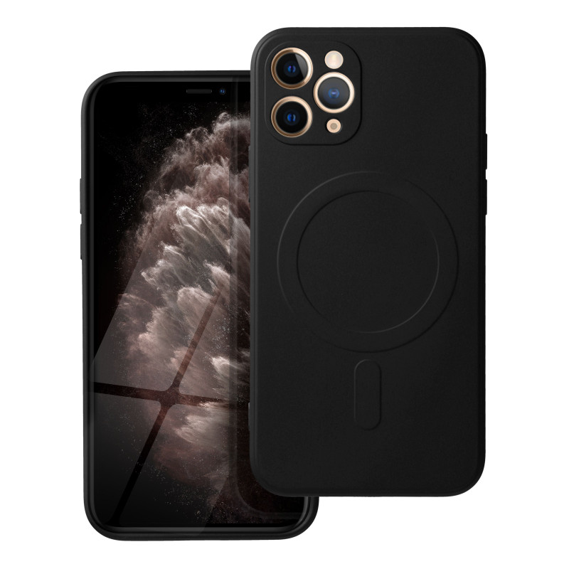 Kryt Silicone Mag Cover na Apple iPhone 11 Pro MagSAFE  Černý