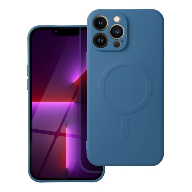 Kryt Silicone Mag Cover na Apple iPhone 13 Pro Max MagSAFE  Modrý