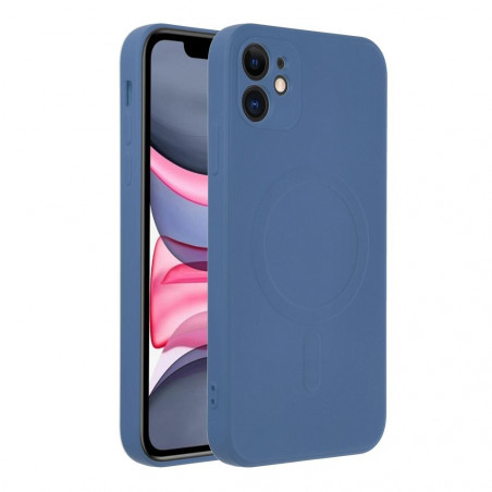 Kryt Silicone Mag Cover na Apple iPhone 11 MagSAFE  Modrý