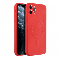 Kryt Silicone Mag Cover na Apple iPhone XS Max MagSAFE  Červený