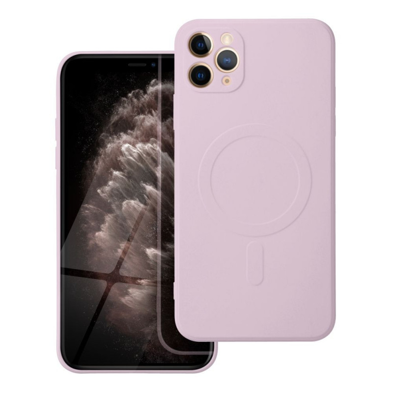 Kryt Silicone Mag Cover na Apple iPhone 11 Pro Max MagSAFE  Růžový