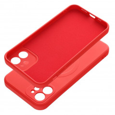 Kryt Silicone Mag Cover na Apple iPhone 12 MagSAFE  Červený