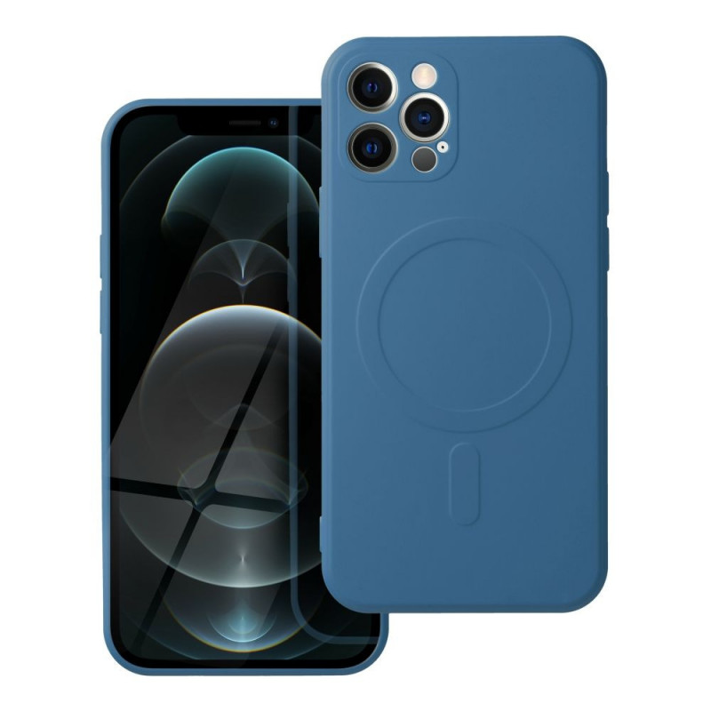 Kryt Silicone Mag Cover na Apple iPhone 12 Pro MagSAFE  Modrý