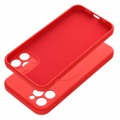 Kryt Silicone Mag Cover na Apple iPhone 12 Pro MagSAFE  Červený