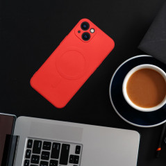 Kryt Silicone Mag Cover na Apple iPhone 12 Pro MagSAFE  Červený