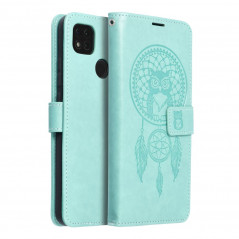 Peněženkové pouzdro MEZZO Book na XIAOMI Redmi 9C Lapač snů  Zelený